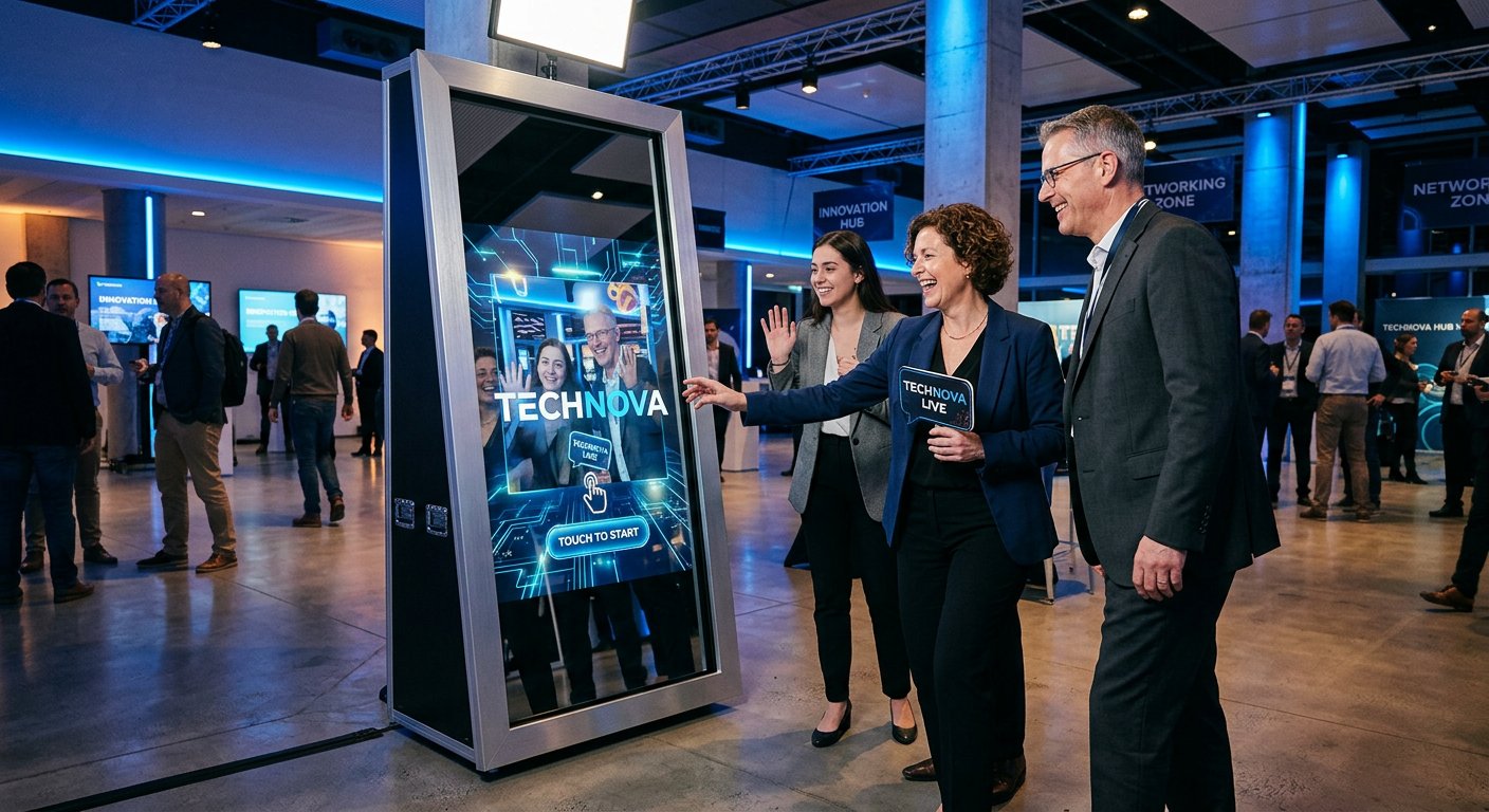 Mirror Photo Booth at a corporate event