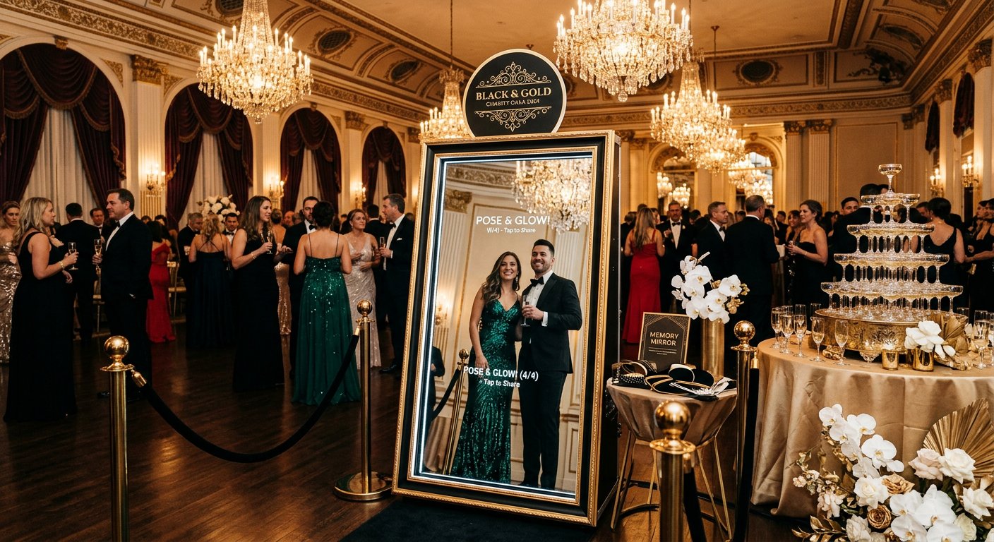 Mirror Photo Booth at a charity gala