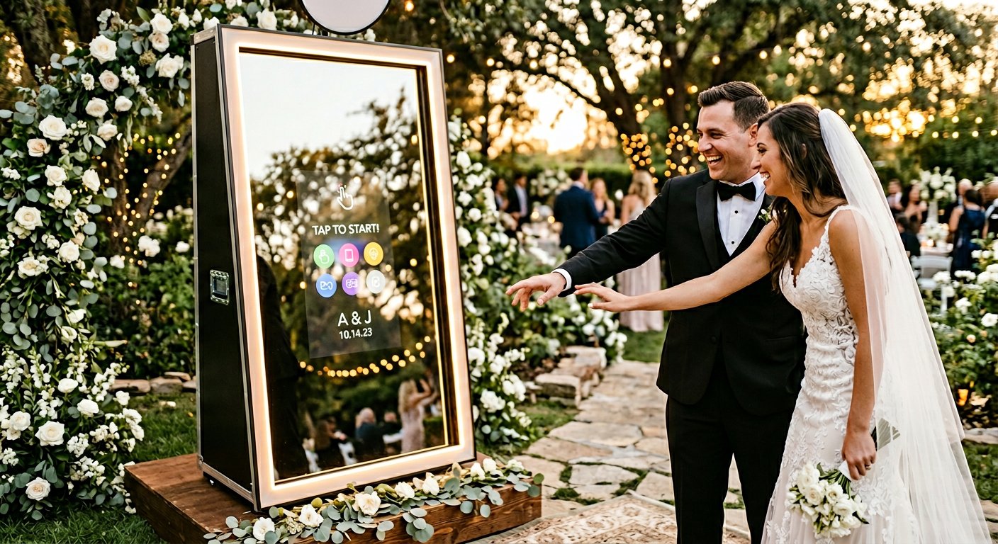 Mirror Photo Booth at a wedding in Los Angeles