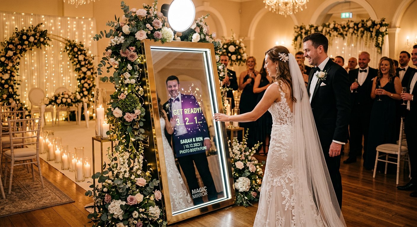 GALA Mirror Photo Booth at a beautiful wedding reception